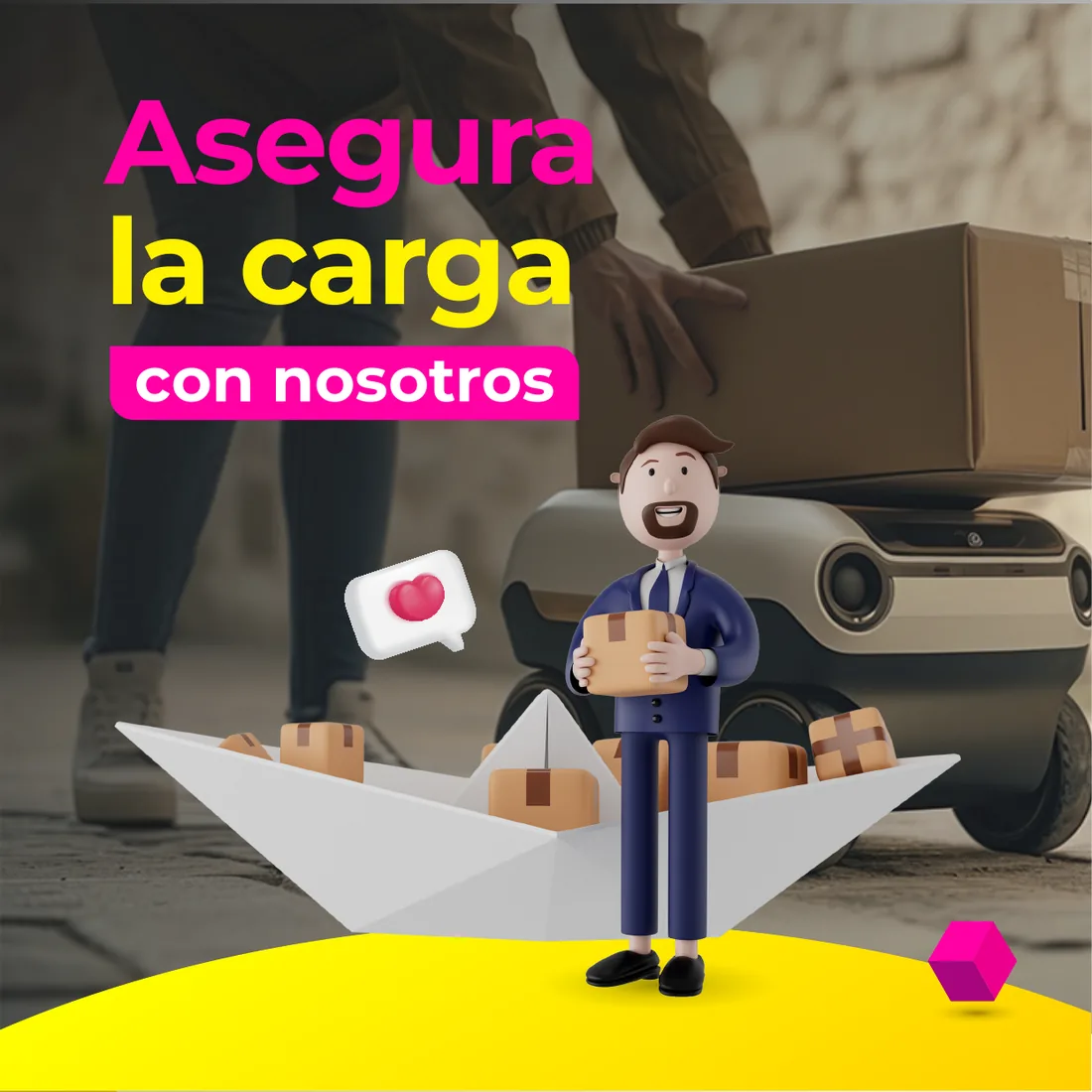 Pieza de campaña: seguro de carga