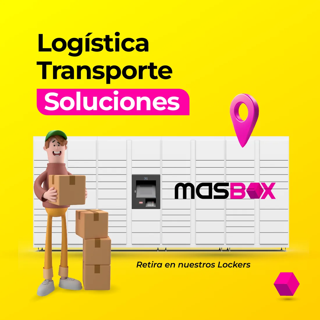 Pieza de campaña: lockers de Más Box